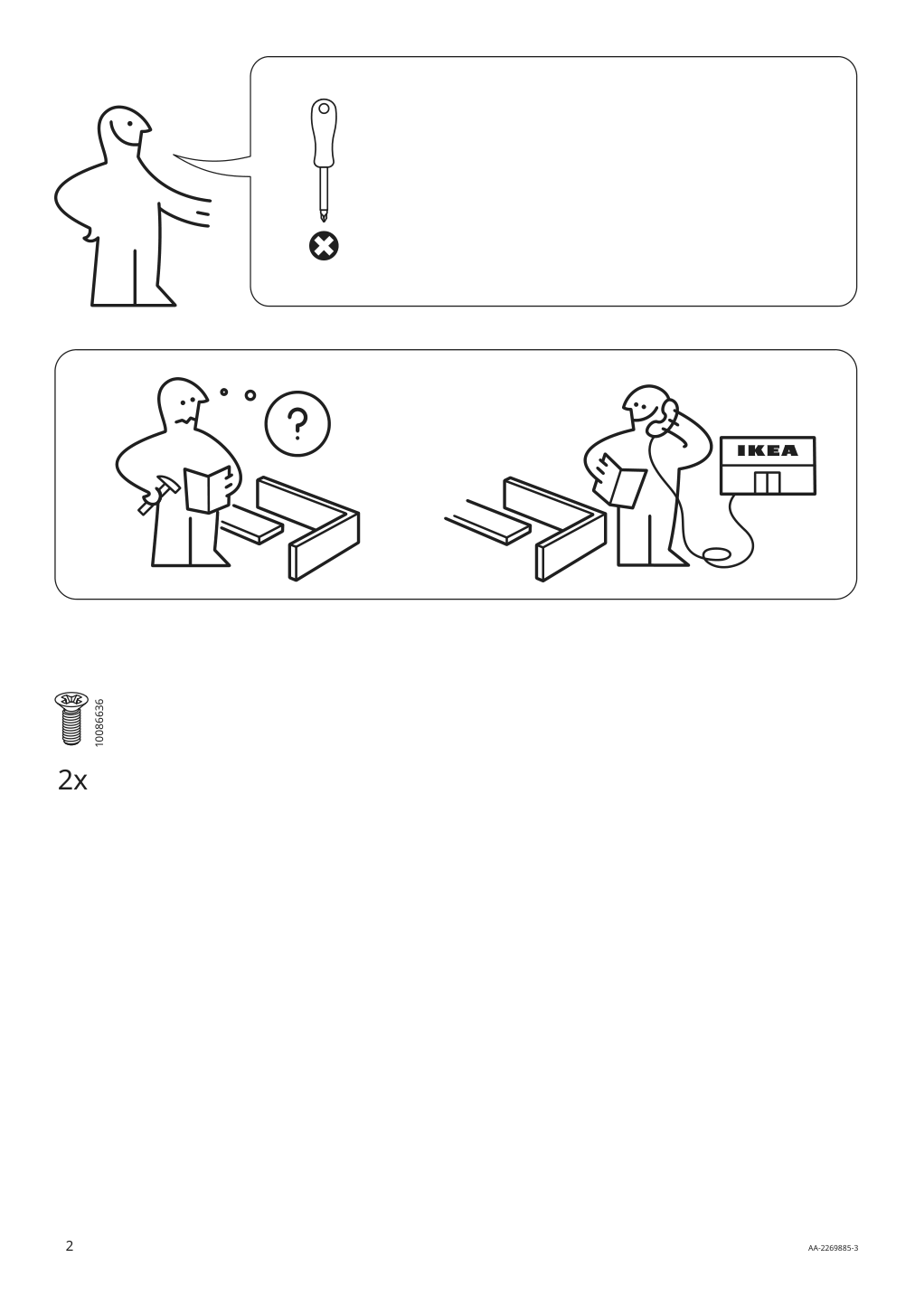 Assembly instructions for IKEA Hjaelpa adjustable clothes rail white | Page 2 - IKEA SMÅSTAD / UPPFÖRA storage combination 594.319.55