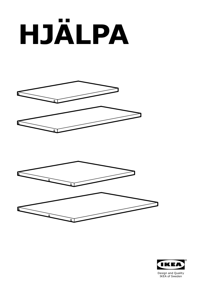 Assembly instructions for IKEA Hjaelpa shelf white | Page 1 - IKEA SMÅSTAD / UPPFÖRA changing table 494.839.78