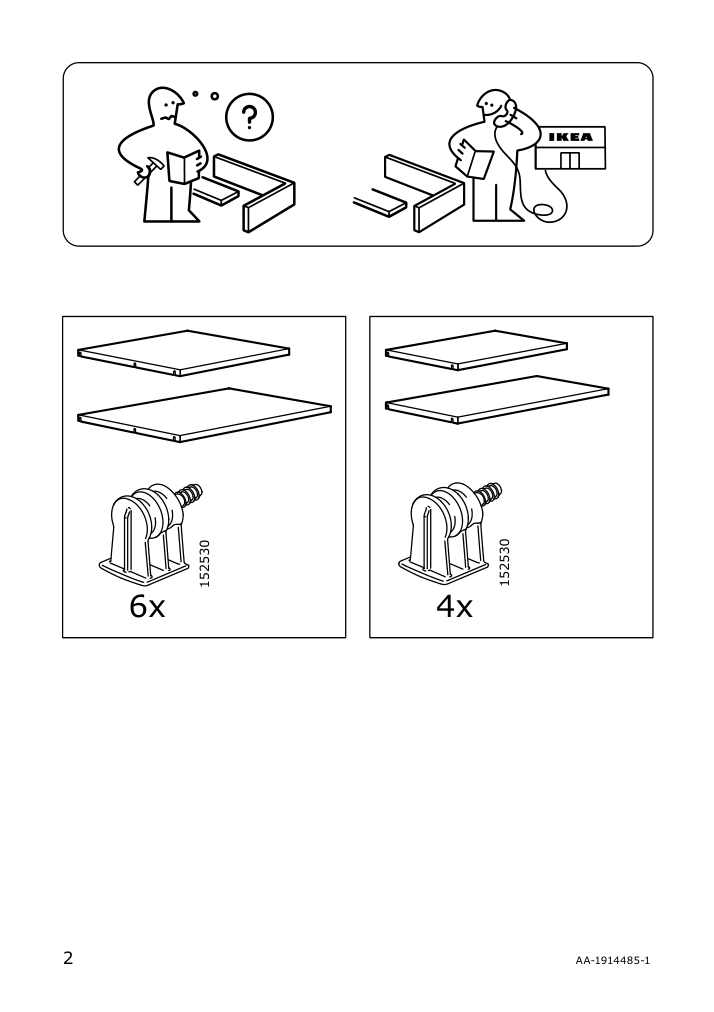 Assembly instructions for IKEA Hjaelpa shelf white | Page 2 - IKEA SMÅSTAD / UPPFÖRA changing table 494.839.21