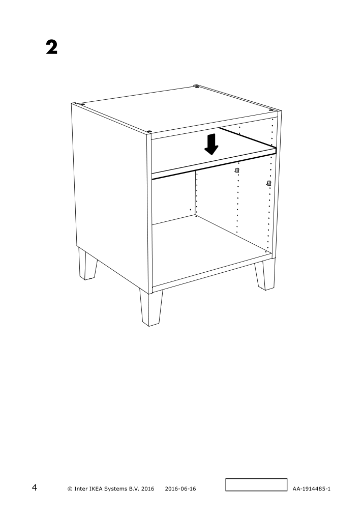 Assembly instructions for IKEA Hjaelpa shelf white | Page 4 - IKEA SMÅSTAD desk 193.922.58