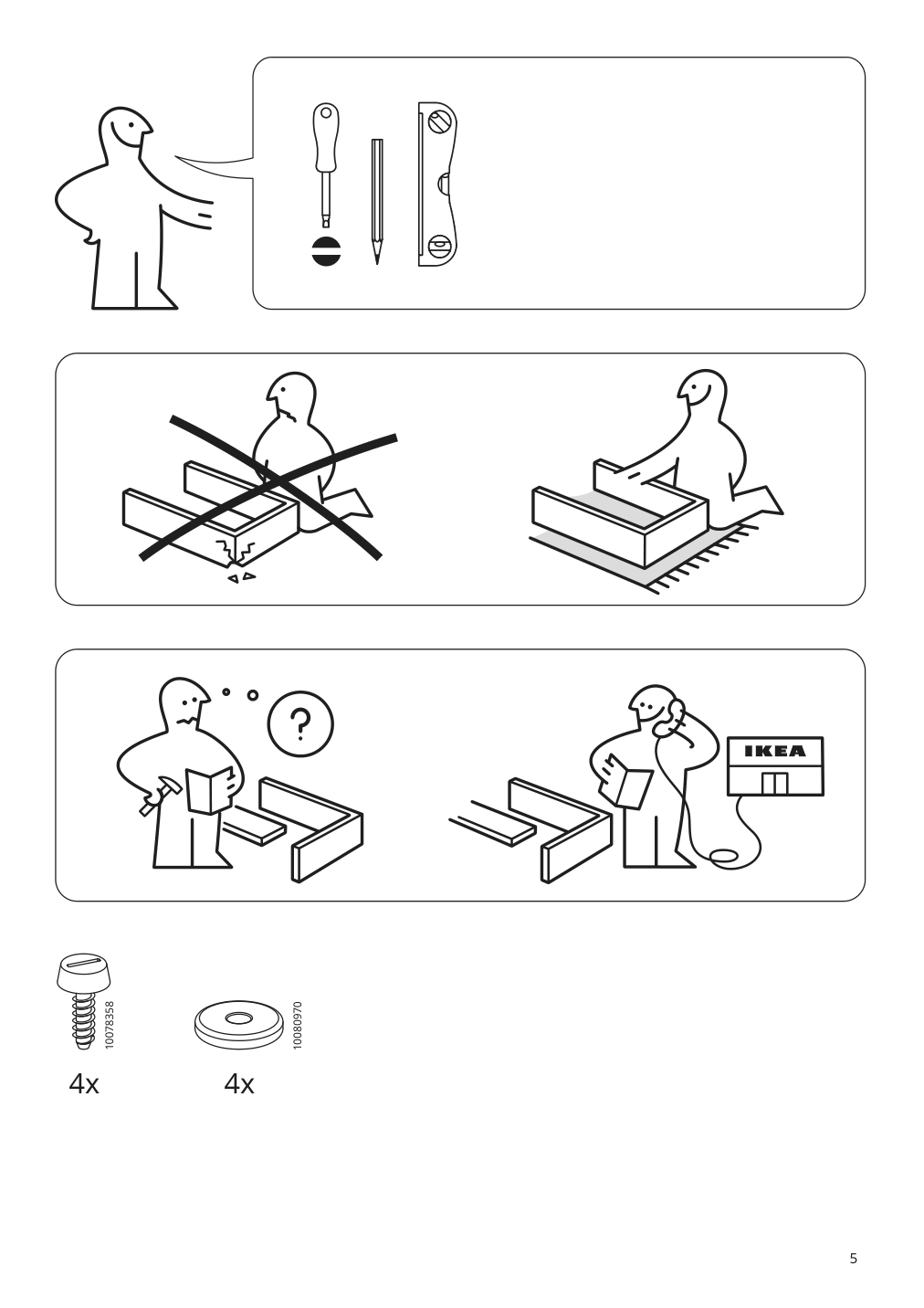 Assembly instructions for IKEA Hjaelpa suspension rail white | Page 5 - IKEA SMÅSTAD loft bed 894.355.94