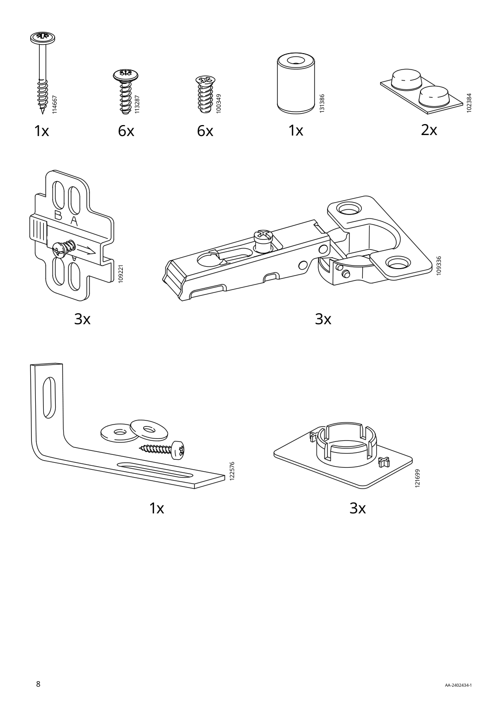 Assembly instructions for IKEA Hoegadal door white woven bamboo | Page 8 - IKEA BILLY / HÖGADAL bookcase with doors 495.722.05