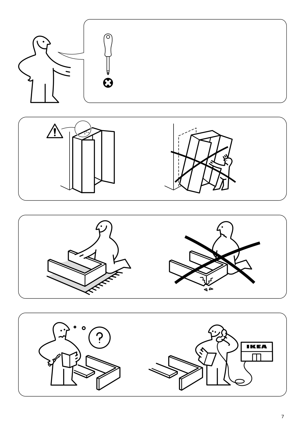 Assembly instructions for IKEA Hoegadal door white woven bamboo | Page 7 - IKEA BILLY / HÖGADAL bookcase with door 295.624.91