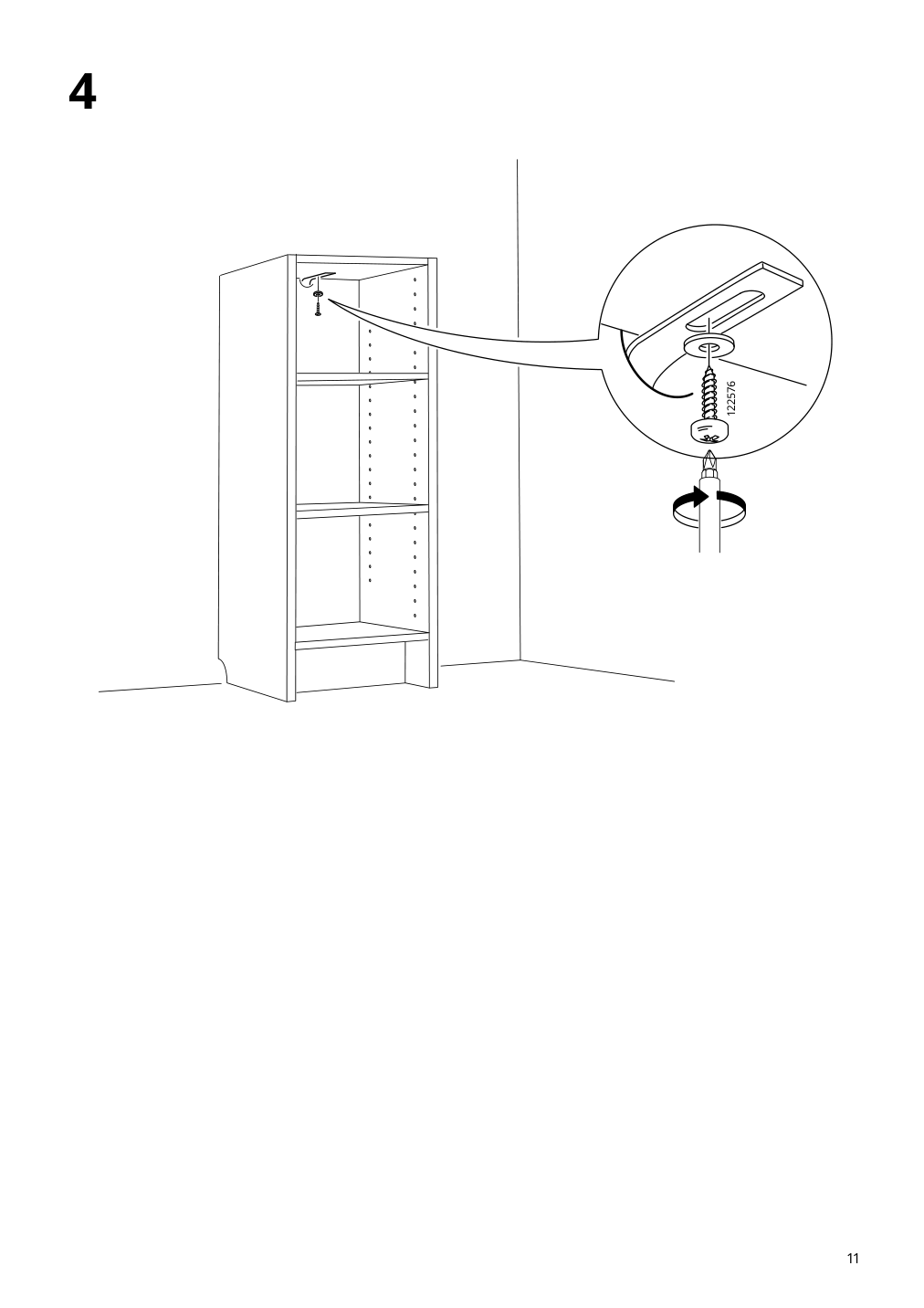 Assembly instructions for IKEA Hoegadal door white woven bamboo | Page 11 - IKEA BILLY / HÖGADAL bookcase with door 695.624.94