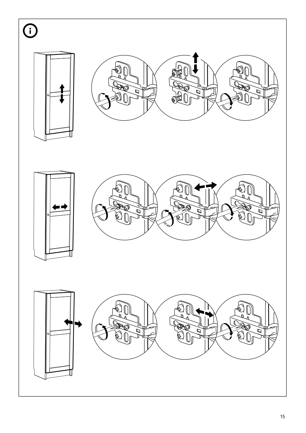 Assembly instructions for IKEA Hoegadal door white woven bamboo | Page 15 - IKEA BILLY / HÖGADAL bookcase with door 695.624.94