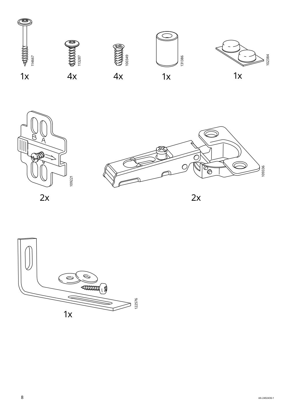 Assembly instructions for IKEA Hoegadal door white woven bamboo | Page 8 - IKEA BILLY / HÖGADAL bookcase with door 695.624.94