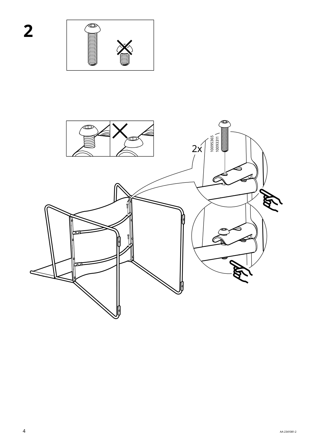 Assembly instructions for IKEA Hoegalt chair black aelvsborg dark gray | Page 4 - IKEA HÖGALT chair 005.344.51