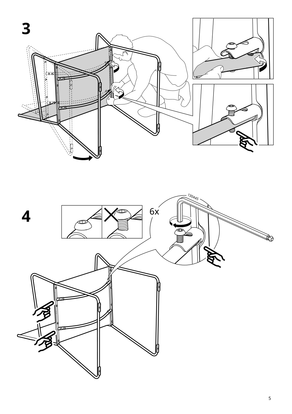 Assembly instructions for IKEA Hoegalt chair black aelvsborg dark gray | Page 5 - IKEA HÖGALT chair 005.344.51