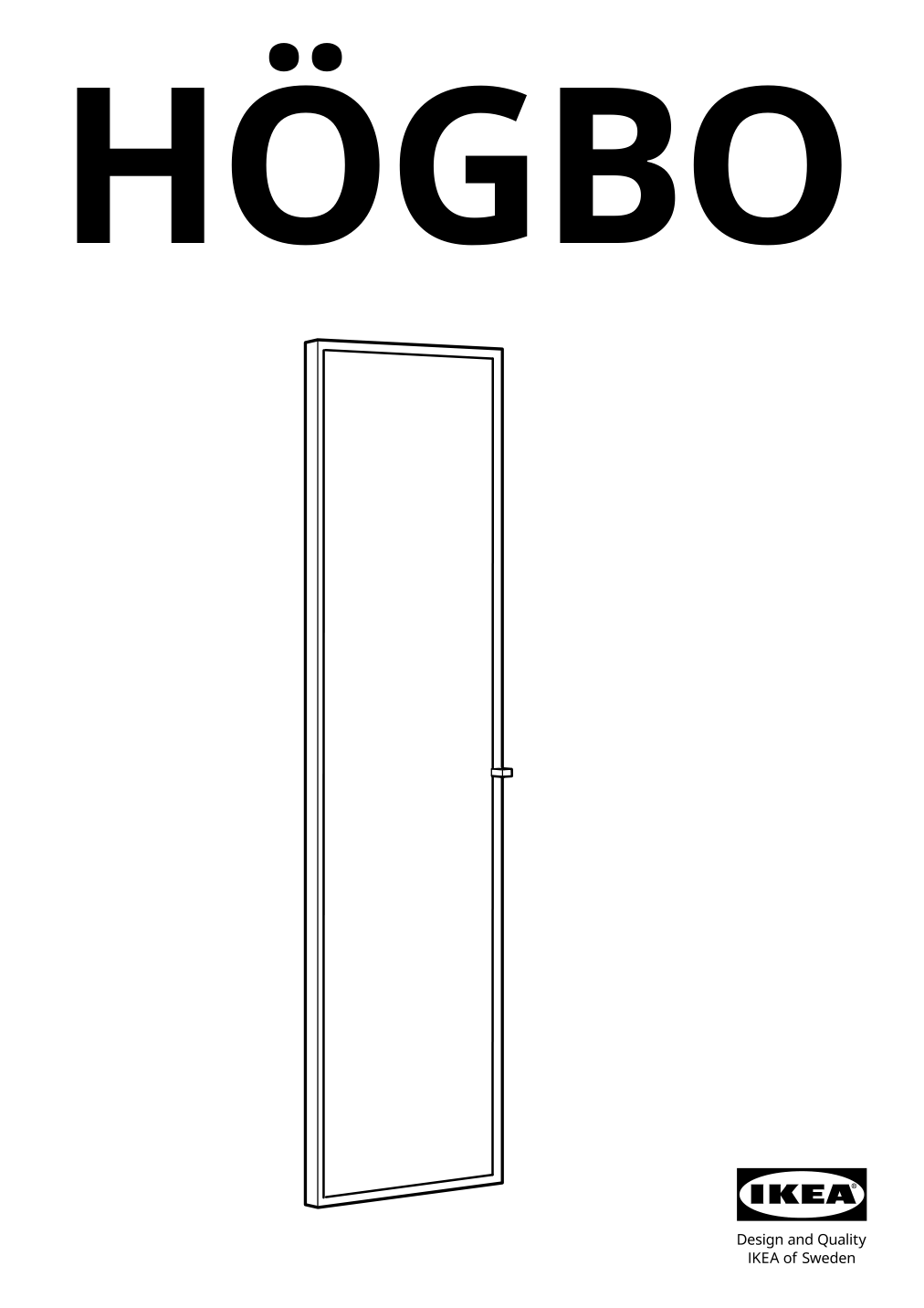 Assembly instructions for IKEA Hoegbo glass door white | Page 1 - IKEA BILLY / HÖGBO bookcase comb w glass doors 894.944.23