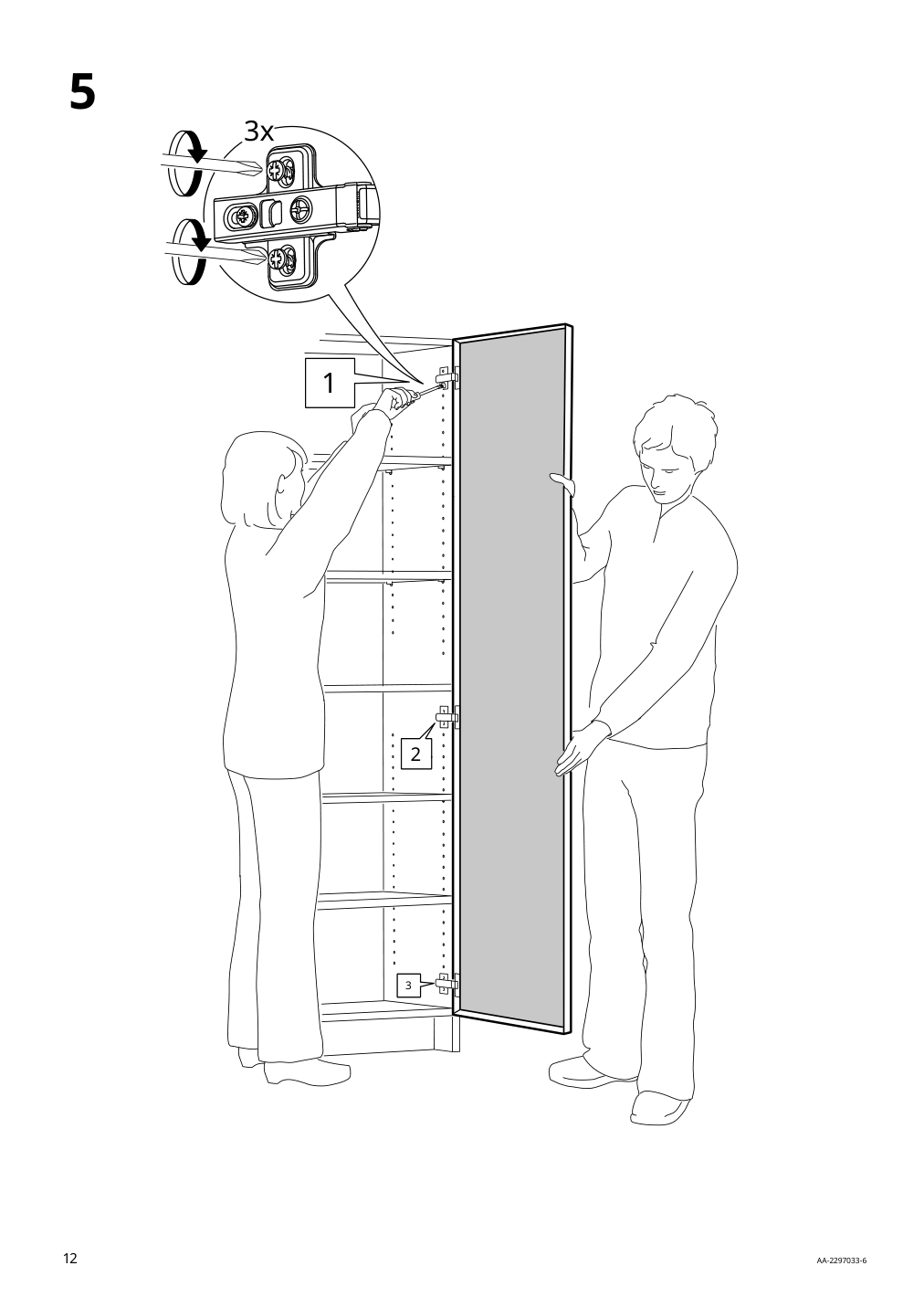 Assembly instructions for IKEA Hoegbo glass door white | Page 12 - IKEA BILLY / HÖGBO bookcase comb w glass doors 894.944.23