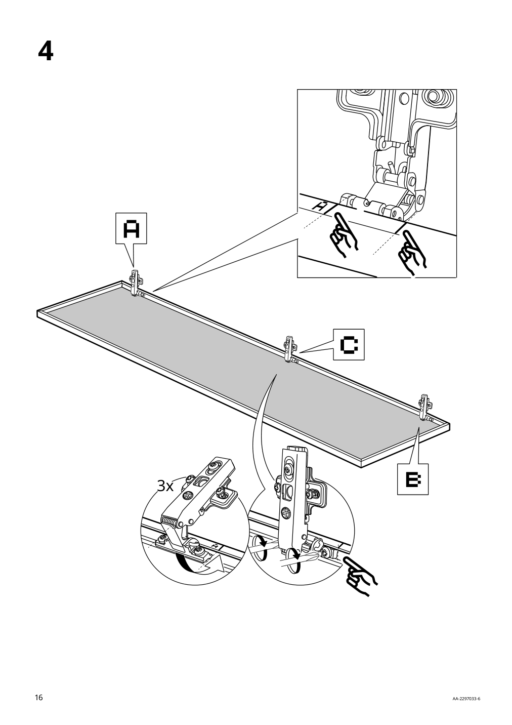 Assembly instructions for IKEA Hoegbo glass door white | Page 16 - IKEA BILLY / HÖGBO bookcase comb w glass doors 894.944.23