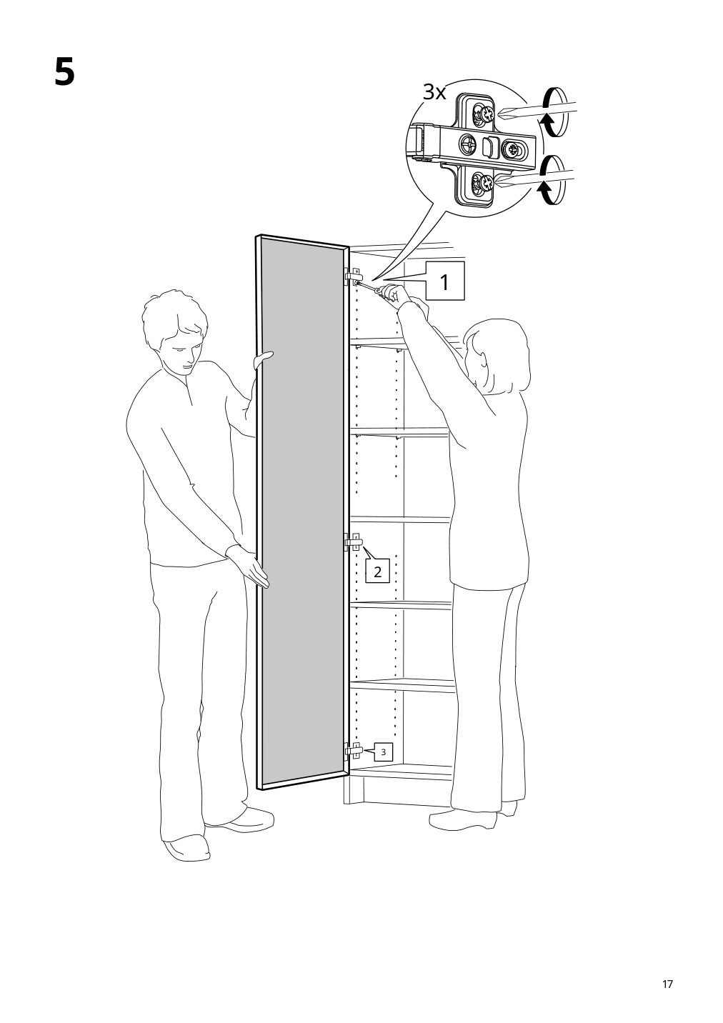 Assembly instructions for IKEA Hoegbo glass door white | Page 17 - IKEA BILLY / HÖGBO bookcase comb w glass doors 894.944.23