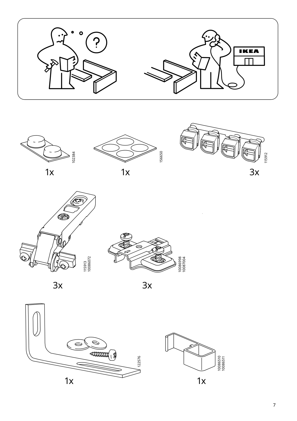Assembly instructions for IKEA Hoegbo glass door white | Page 7 - IKEA BILLY / HÖGBO bookcase comb w glass doors 894.944.23