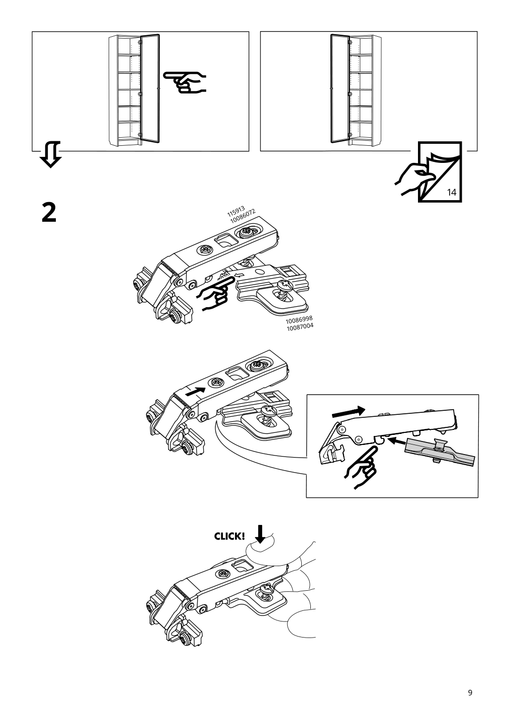 Assembly instructions for IKEA Hoegbo glass door white | Page 9 - IKEA BILLY / HÖGBO bookcase comb w glass doors 894.944.23