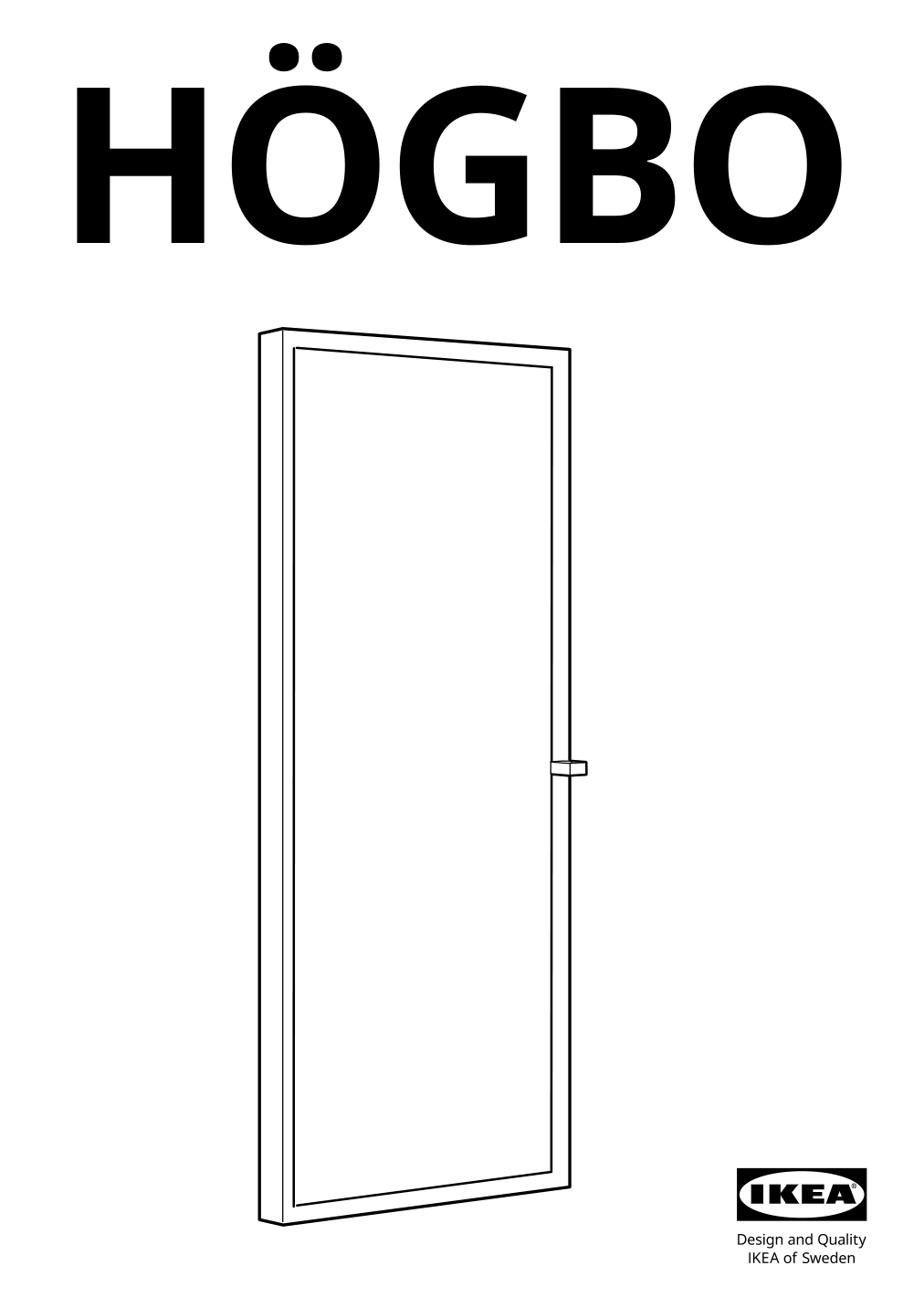 Assembly instructions for IKEA Hoegbo glass door white | Page 1 - IKEA BILLY / HÖGBO bookcase w glass doors 994.843.86