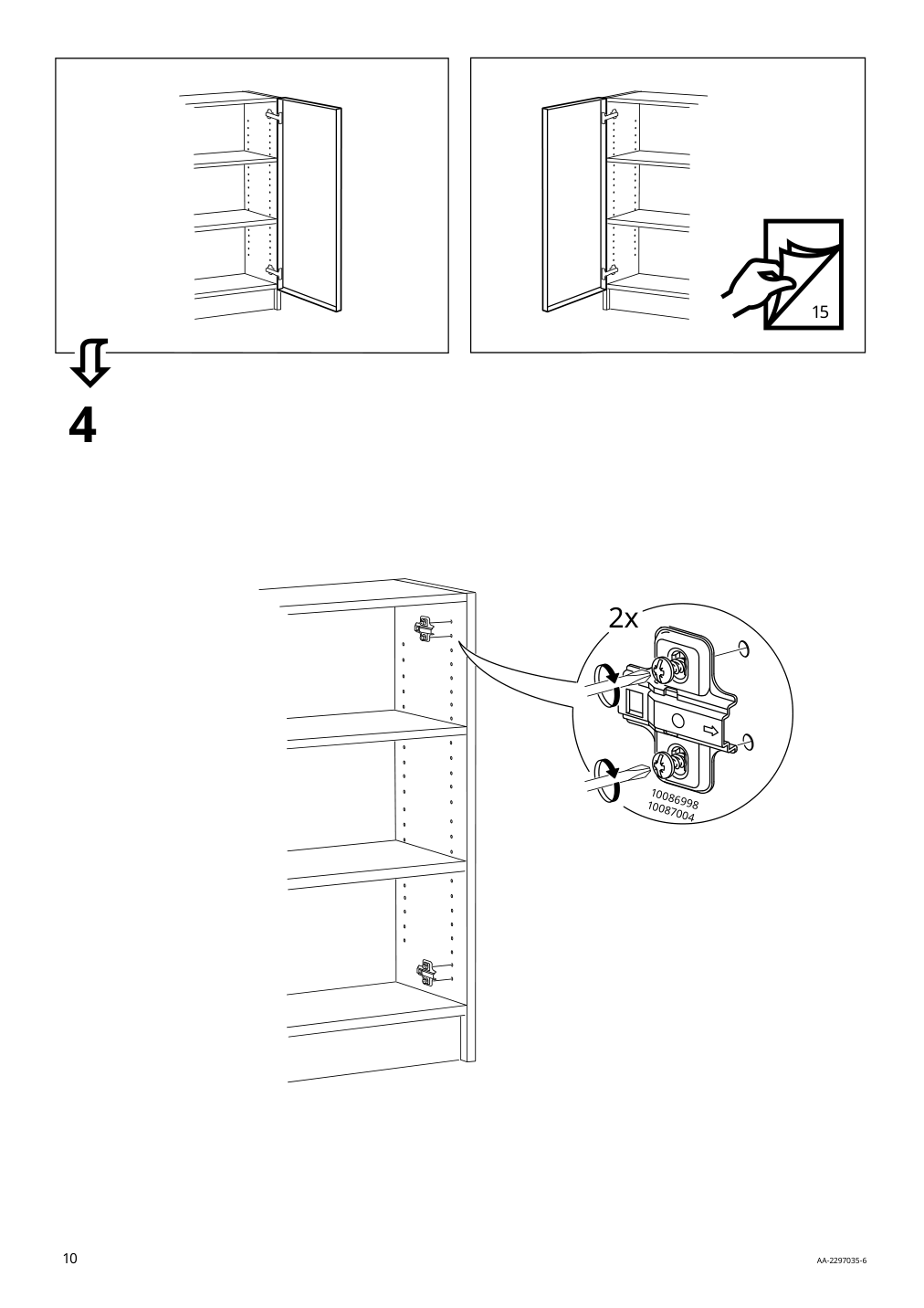 Assembly instructions for IKEA Hoegbo glass door white | Page 10 - IKEA BILLY / HÖGBO bookcase w glass doors 994.843.86