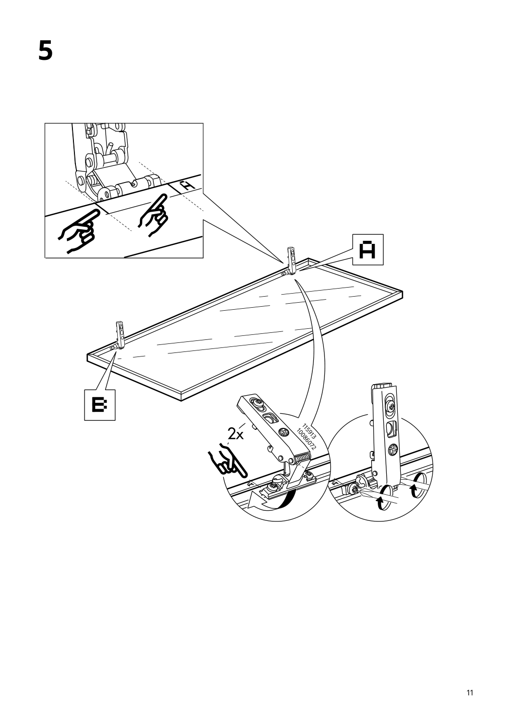 Assembly instructions for IKEA Hoegbo glass door white | Page 11 - IKEA BILLY / HÖGBO bookcase w glass doors 994.843.86