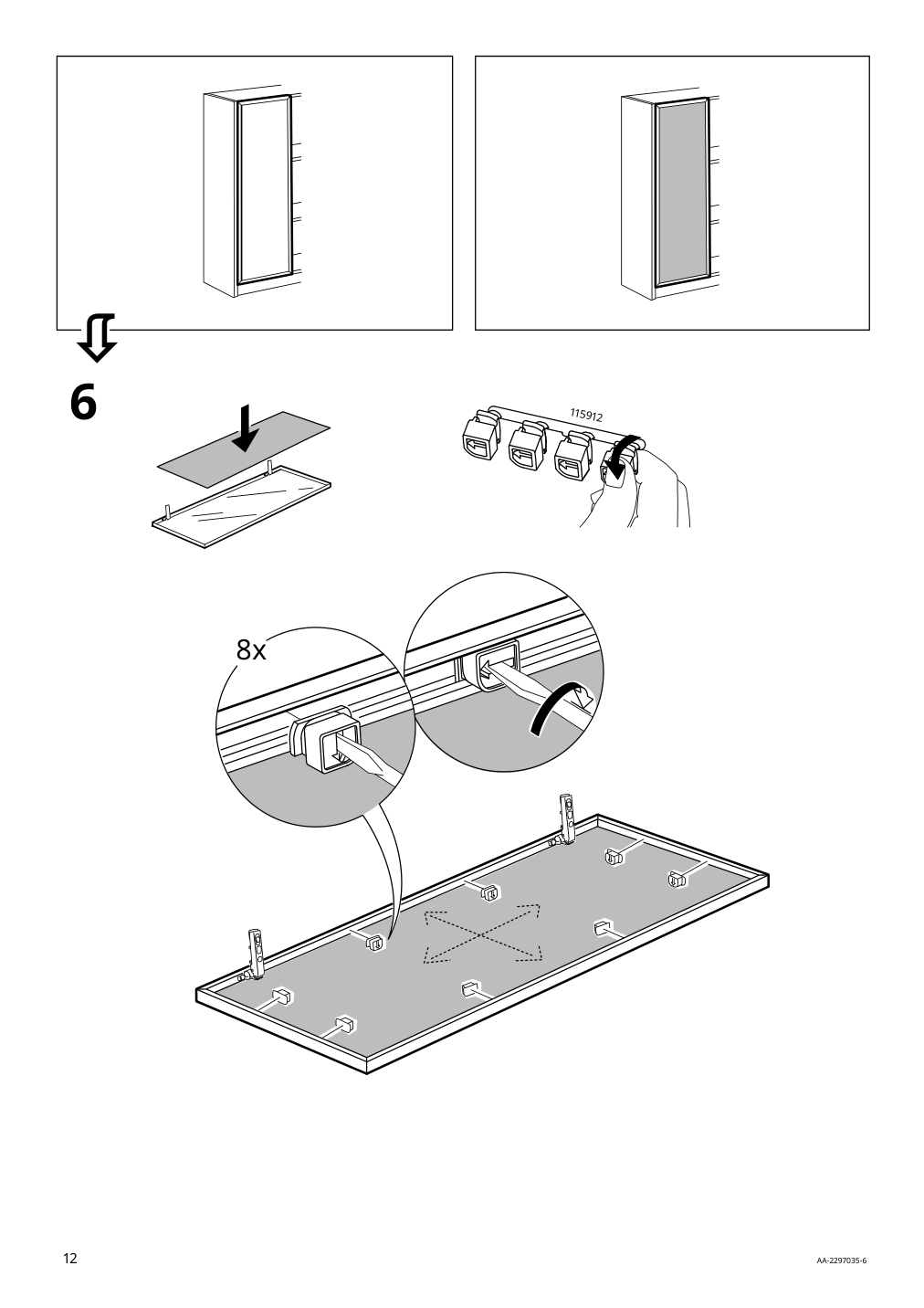 Assembly instructions for IKEA Hoegbo glass door white | Page 12 - IKEA BILLY / HÖGBO bookcase w glass doors 994.843.86