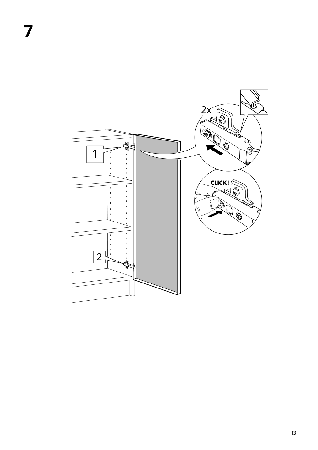 Assembly instructions for IKEA Hoegbo glass door white | Page 13 - IKEA BILLY / HÖGBO bookcase w glass doors 994.843.86