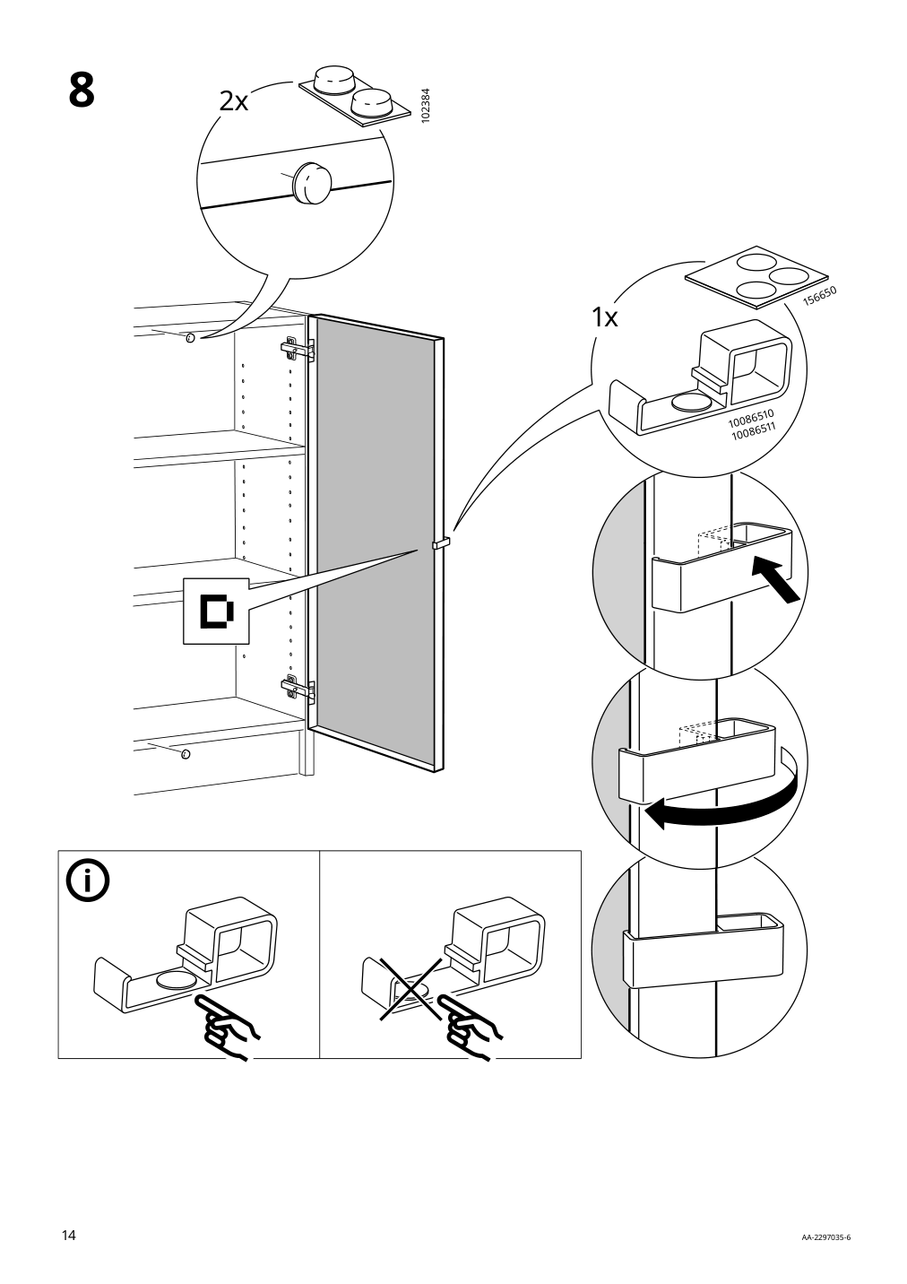 Assembly instructions for IKEA Hoegbo glass door white | Page 14 - IKEA BILLY / HÖGBO bookcase w glass doors 994.843.86
