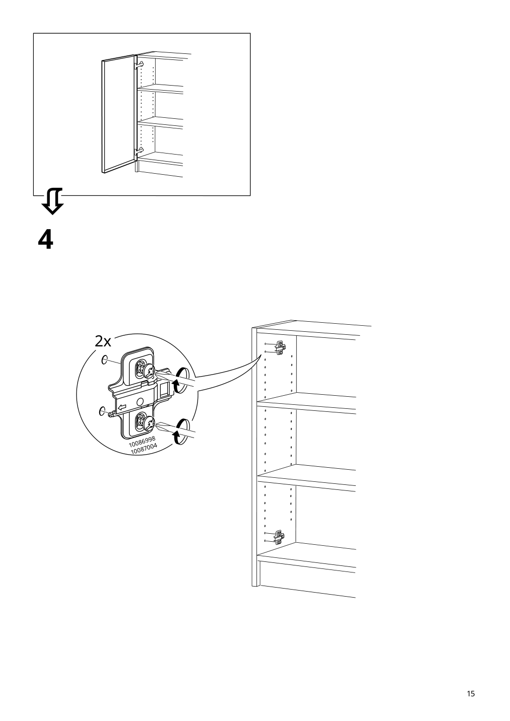 Assembly instructions for IKEA Hoegbo glass door white | Page 15 - IKEA BILLY / HÖGBO bookcase w glass doors 994.843.86
