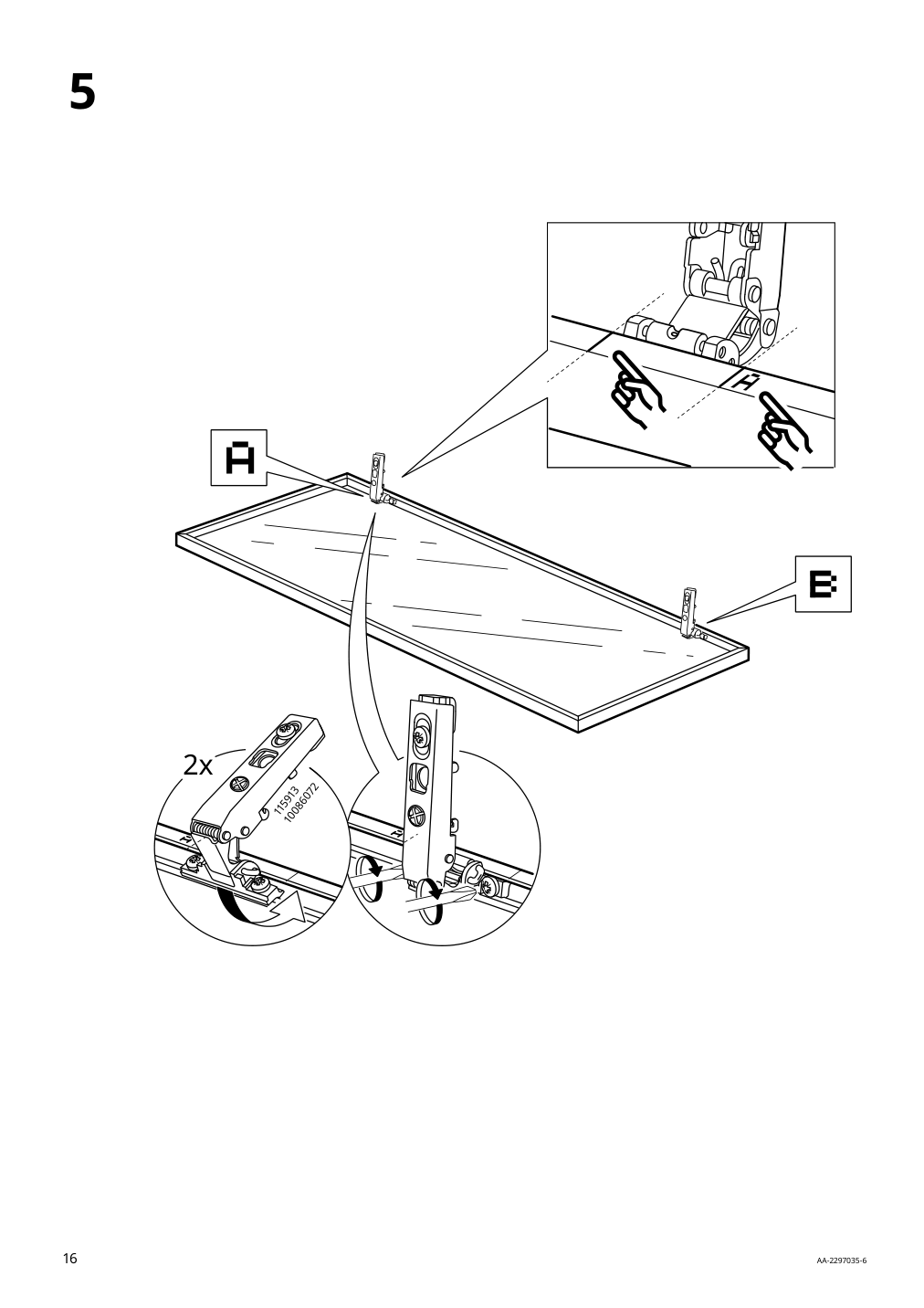 Assembly instructions for IKEA Hoegbo glass door white | Page 16 - IKEA BILLY / HÖGBO bookcase w glass doors 994.843.86