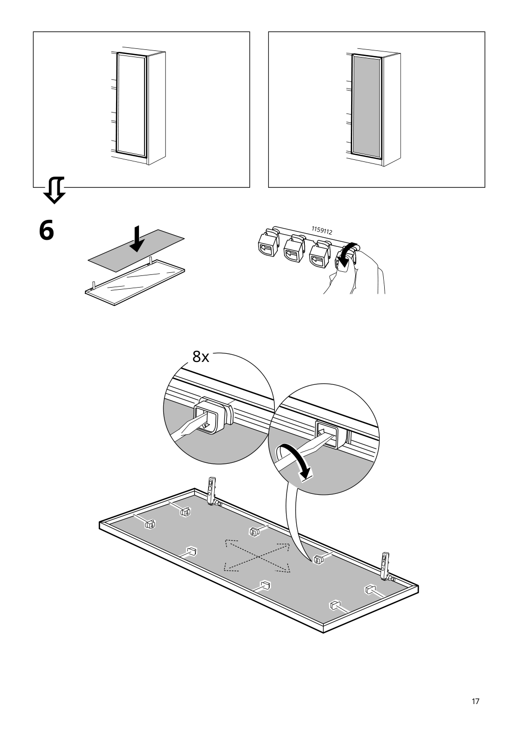 Assembly instructions for IKEA Hoegbo glass door white | Page 17 - IKEA BILLY / HÖGBO bookcase w glass doors 994.843.86
