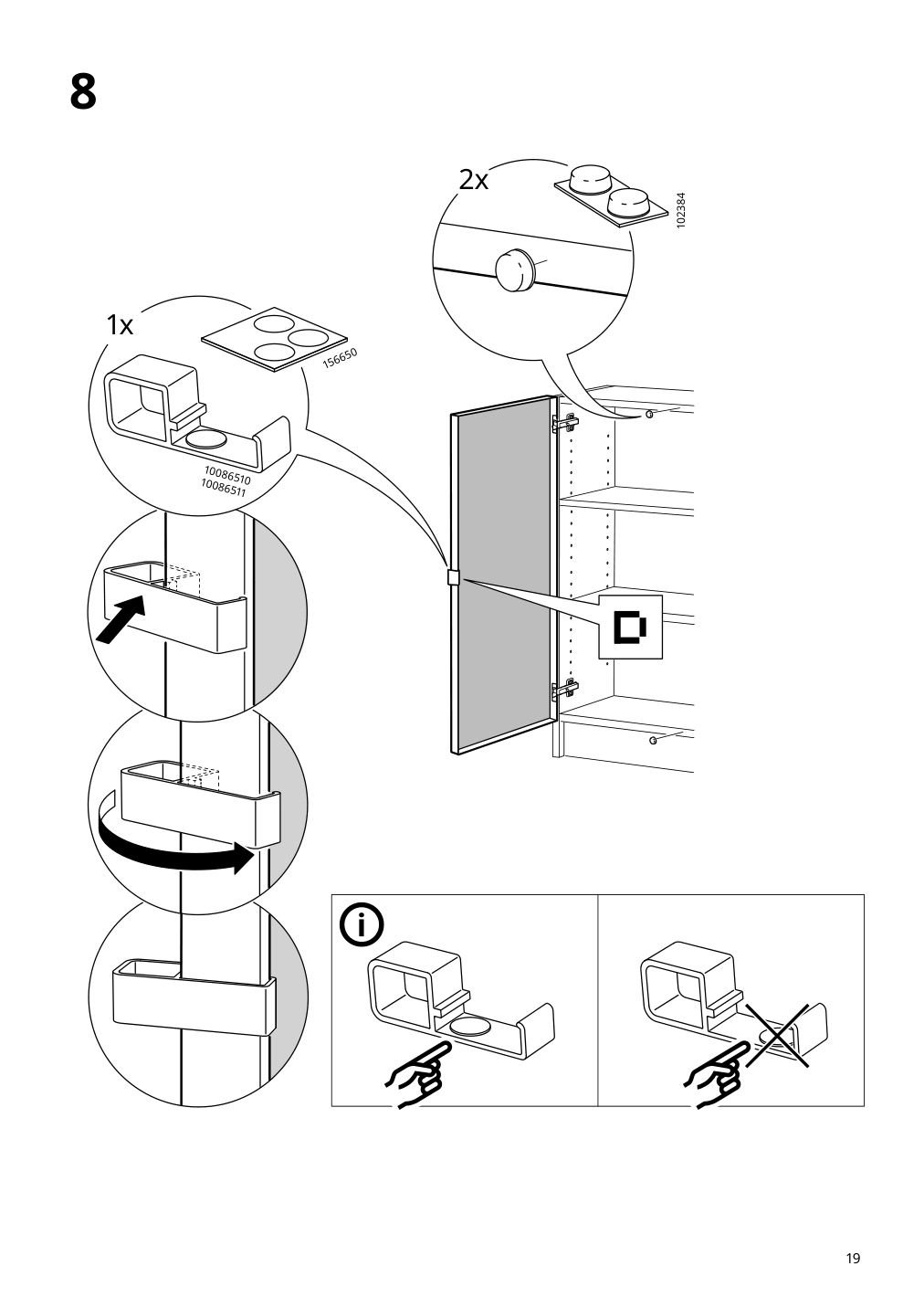 Assembly instructions for IKEA Hoegbo glass door white | Page 19 - IKEA BILLY / HÖGBO bookcase w glass doors 994.843.86