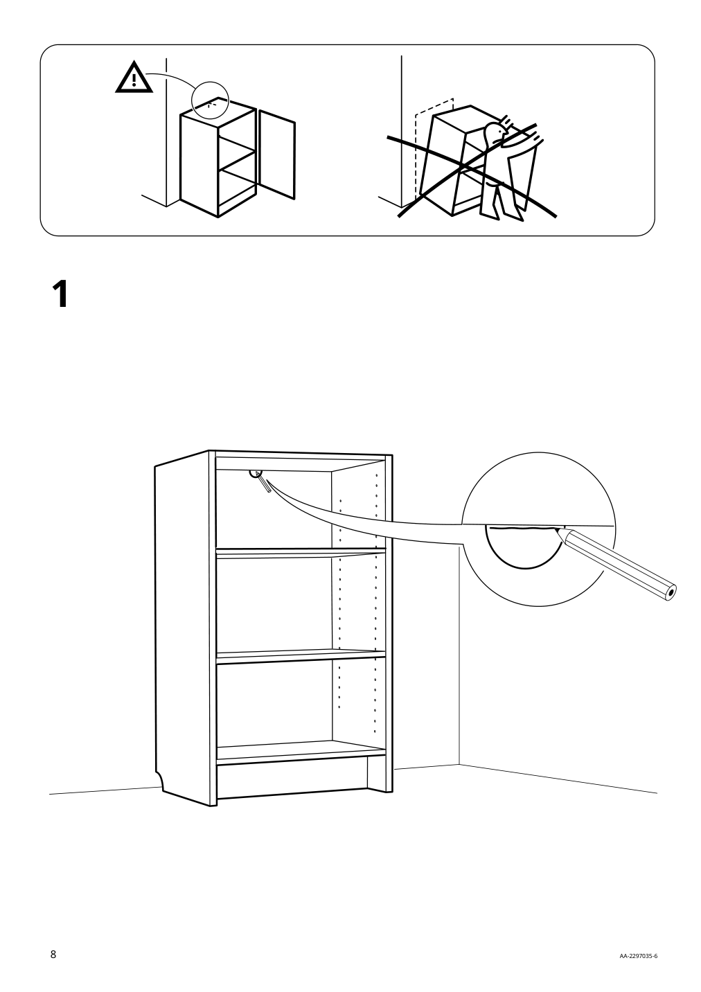 Assembly instructions for IKEA Hoegbo glass door white | Page 8 - IKEA BILLY / HÖGBO bookcase w glass doors 994.843.86