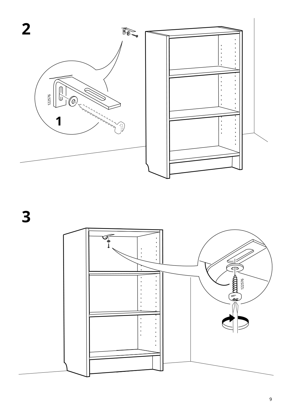 Assembly instructions for IKEA Hoegbo glass door white | Page 9 - IKEA BILLY / HÖGBO bookcase w glass doors 994.843.86