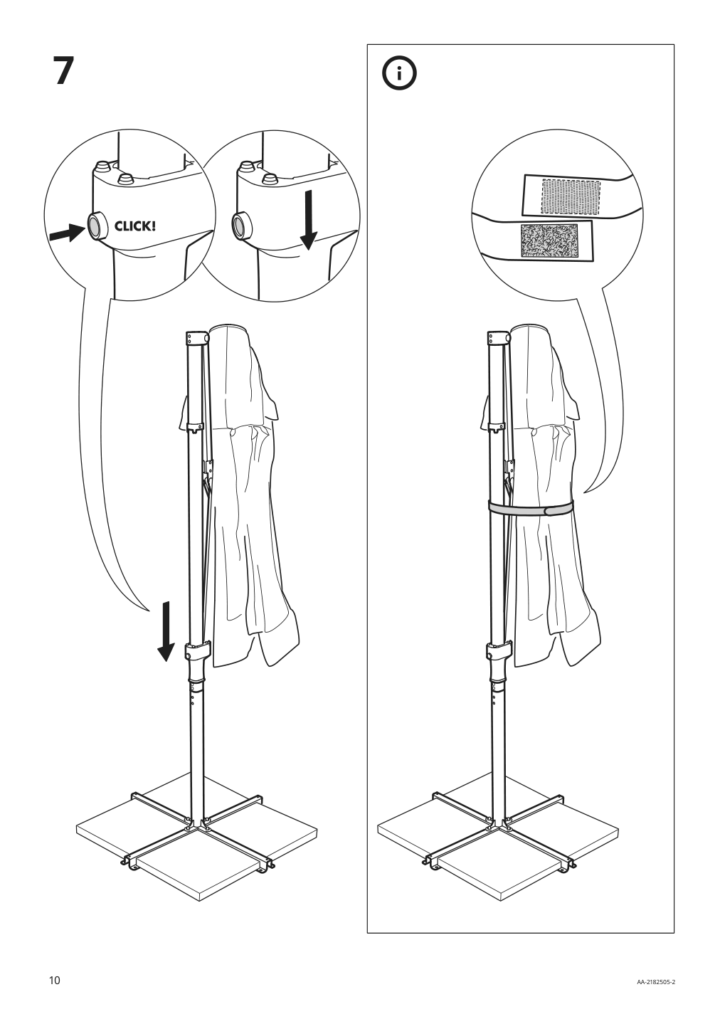 Assembly instructions for IKEA Hoegoen umbrella hanging white | Page 10 - IKEA HÖGÖN umbrella, hanging 004.453.51