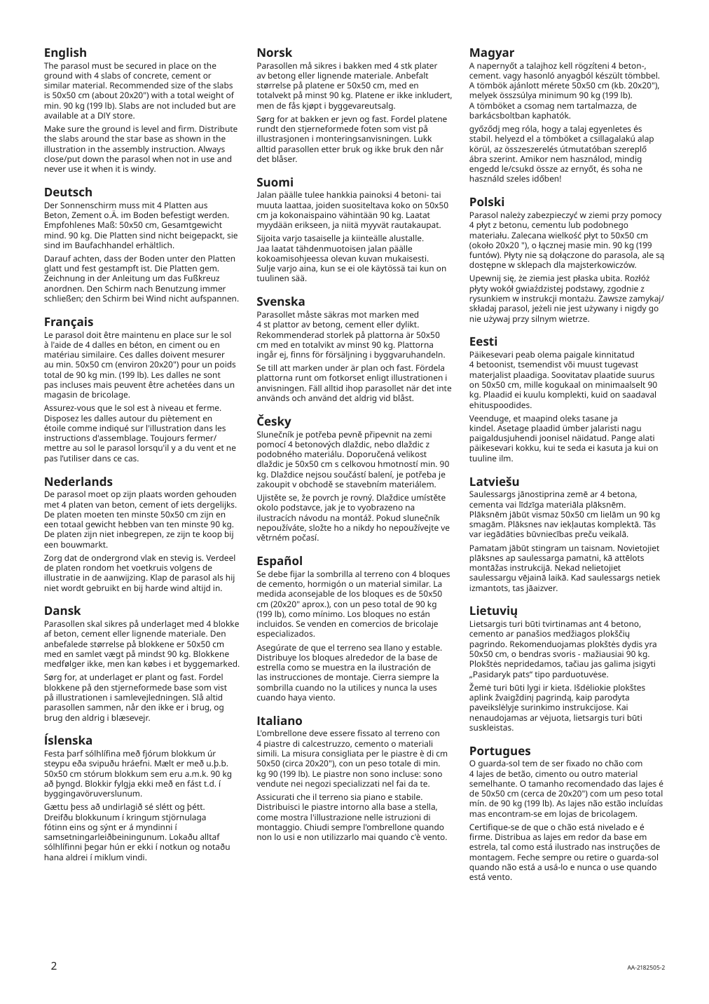 Assembly instructions for IKEA Hoegoen umbrella hanging white | Page 2 - IKEA HÖGÖN umbrella, hanging 004.453.51