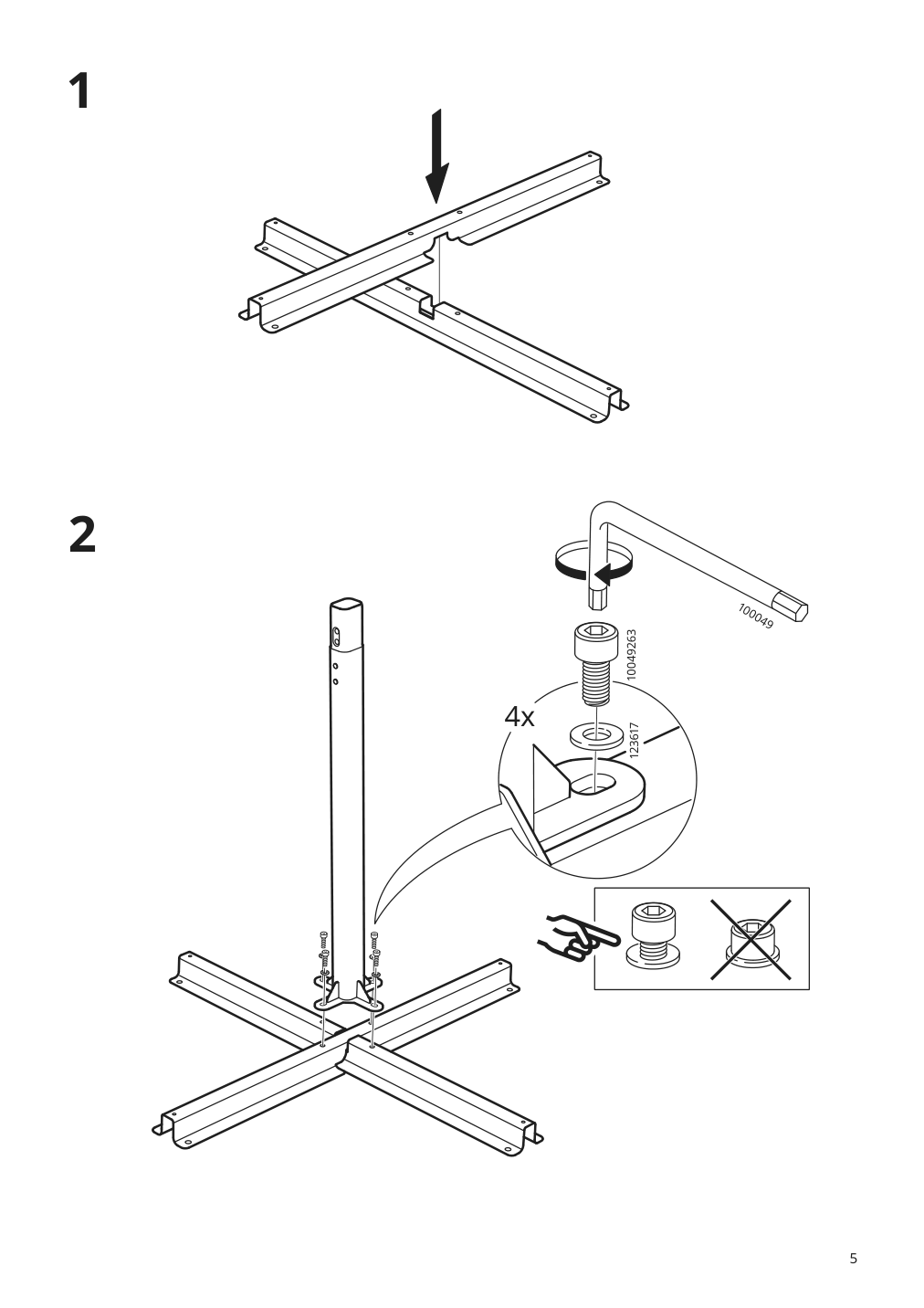 Assembly instructions for IKEA Hoegoen umbrella hanging white | Page 5 - IKEA HÖGÖN umbrella, hanging 004.453.51