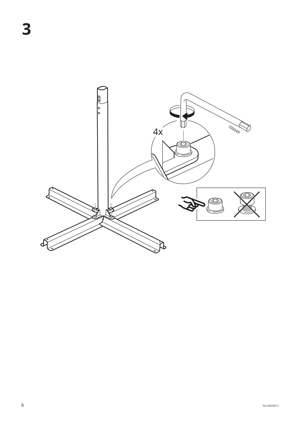 Assembly instructions for IKEA Hoegoen umbrella hanging white | Page 6 - IKEA HÖGÖN umbrella, hanging 004.453.51