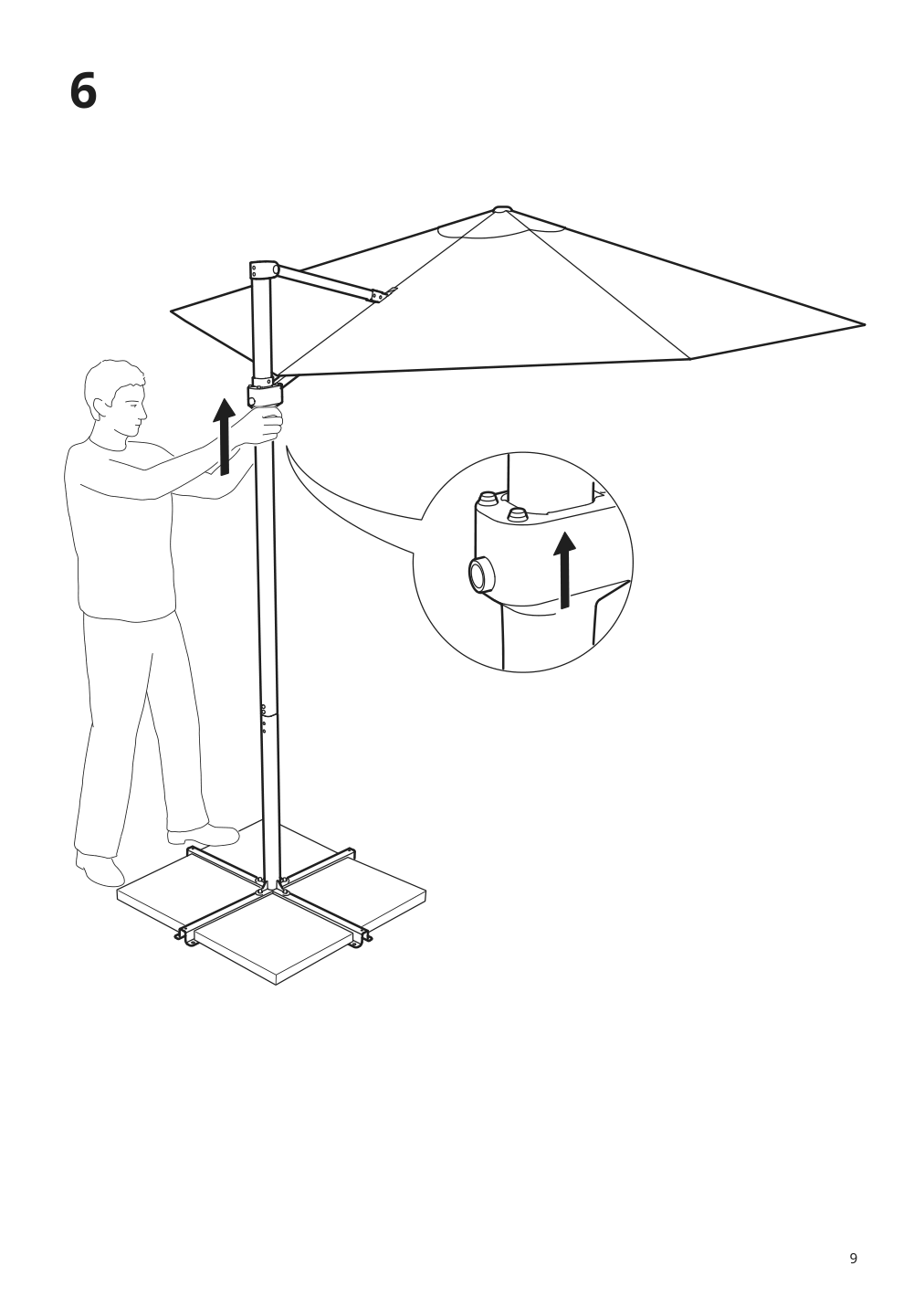 Assembly instructions for IKEA Hoegoen umbrella hanging white | Page 9 - IKEA HÖGÖN umbrella, hanging 004.453.51