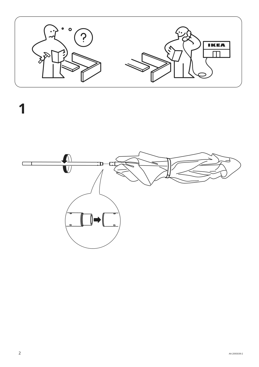 Assembly instructions for IKEA Hoegoen umbrella white | Page 2 - IKEA HÖGÖN umbrella 204.114.30