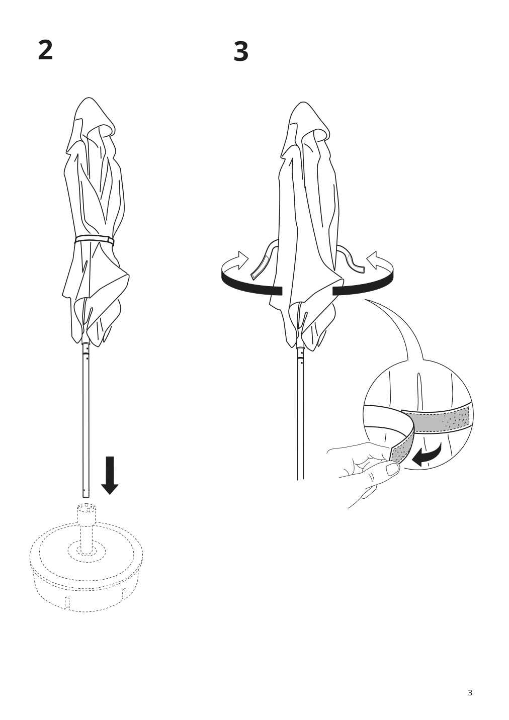 Assembly instructions for IKEA Hoegoen umbrella white | Page 3 - IKEA HÖGÖN umbrella 204.114.30