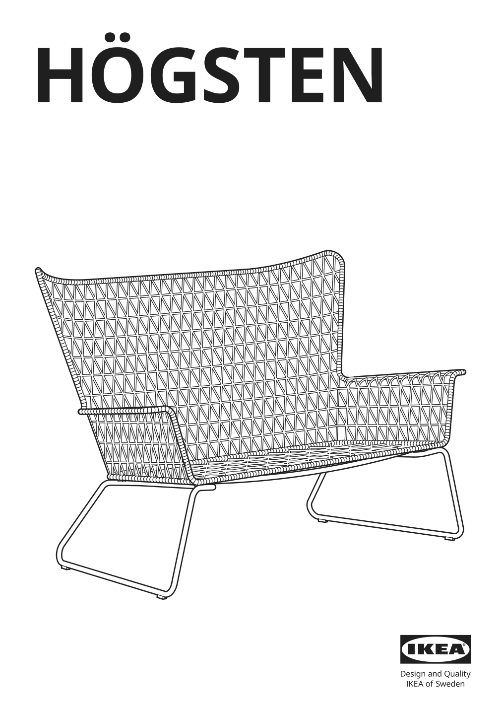 Assembly instructions for IKEA Hoegsten loveseat outdoor white | Page 1 - IKEA HÖGSTEN 4-seat conversation set, outdoor 994.282.39