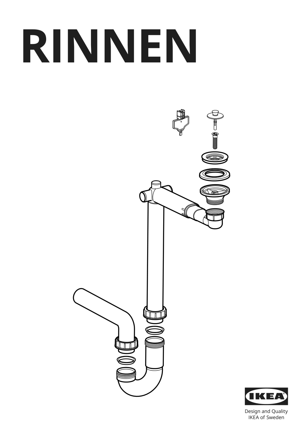 Assembly instructions for IKEA Hoervik countertop sink white | Page 1 - IKEA GODMORGON/TOLKEN / HÖRVIK cabinet, top + 17 3/4x12 2/8" sink 493.224.76