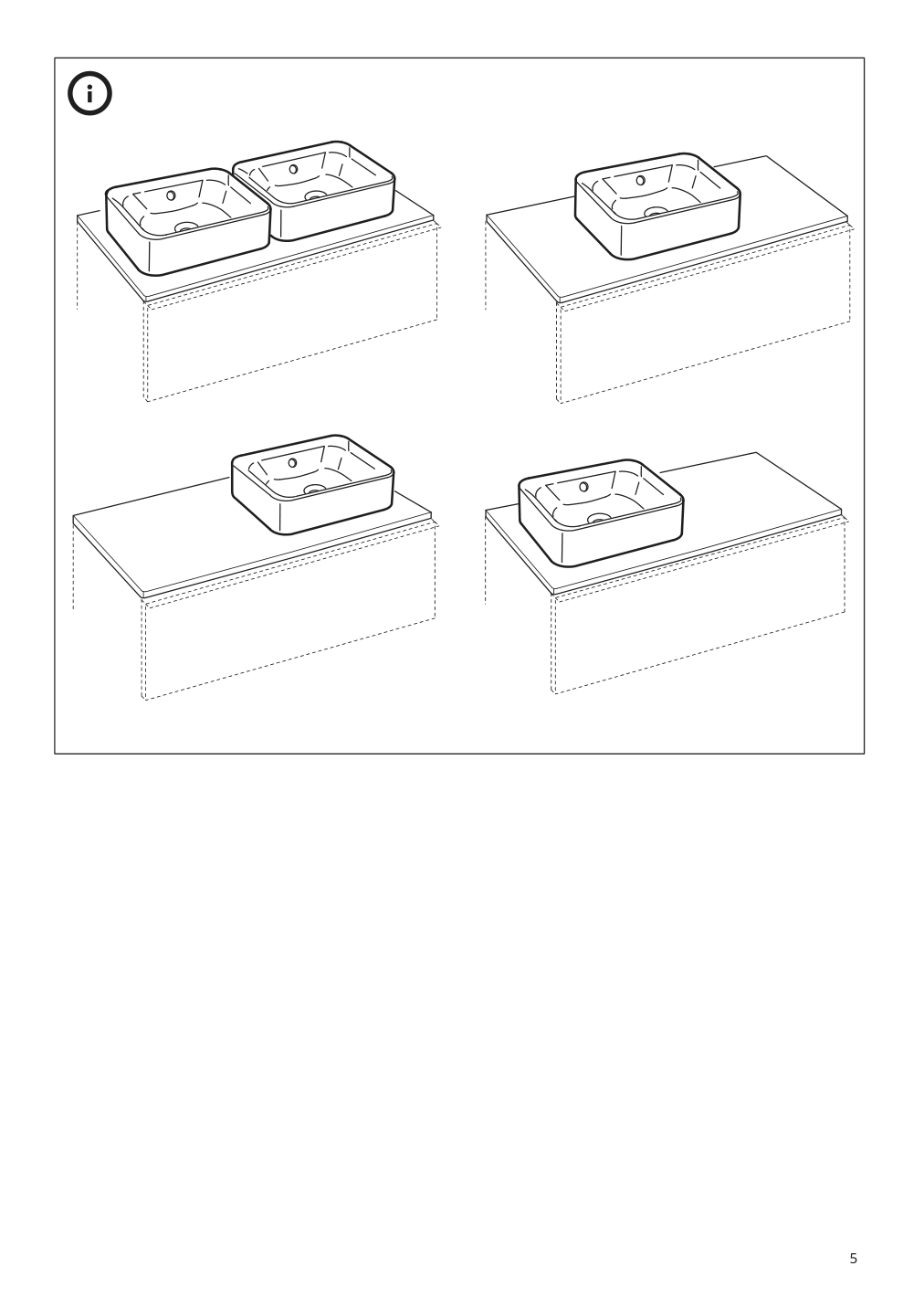 Assembly instructions for IKEA Hoervik countertop sink white | Page 5 - IKEA GODMORGON/TOLKEN / HÖRVIK cabinet, top + 17 3/4x12 2/8" sink 093.385.25