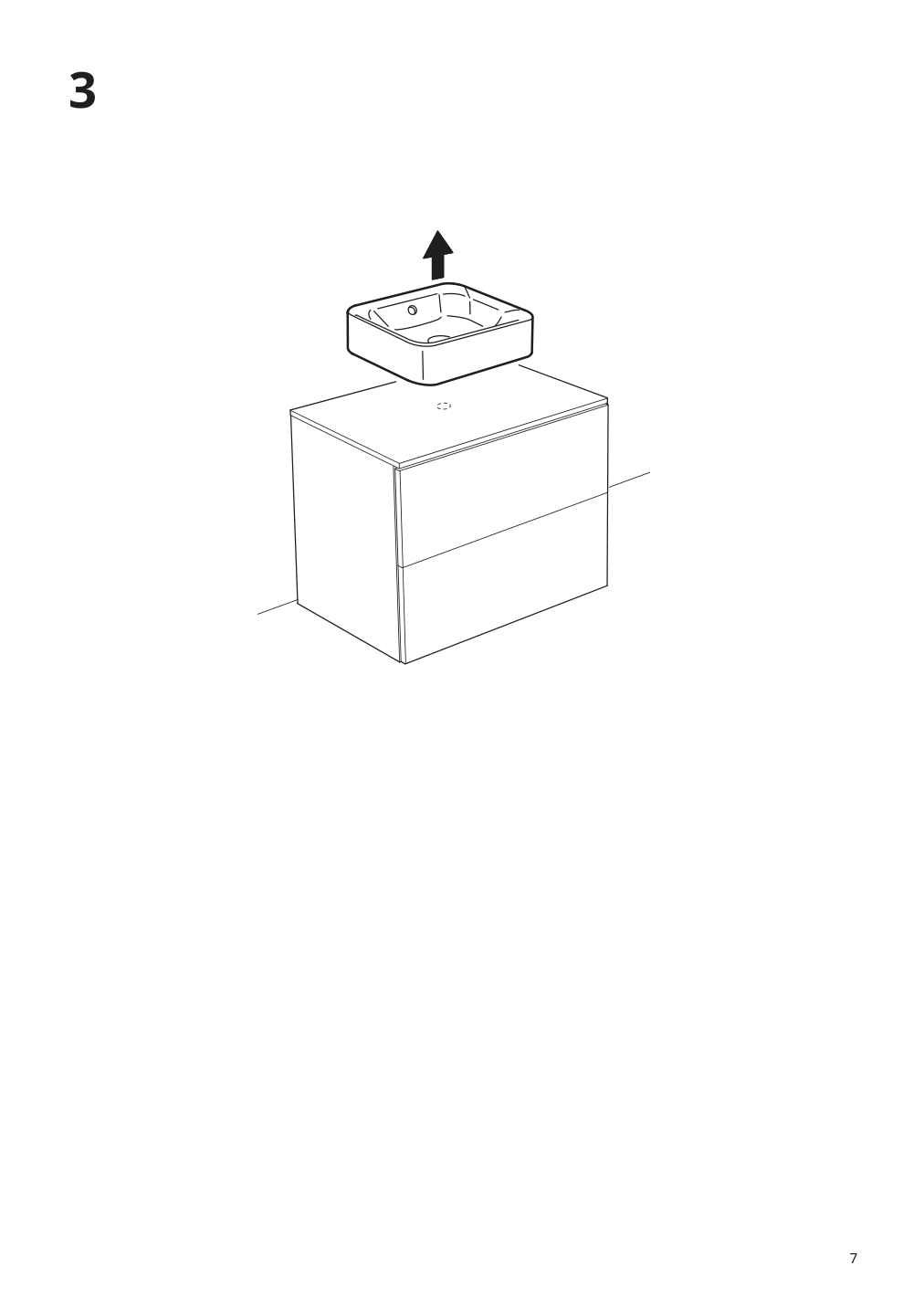 Assembly instructions for IKEA Hoervik countertop sink white | Page 7 - IKEA GODMORGON/TOLKEN / HÖRVIK cabinet, top + 17 3/4x12 2/8" sink 893.385.31