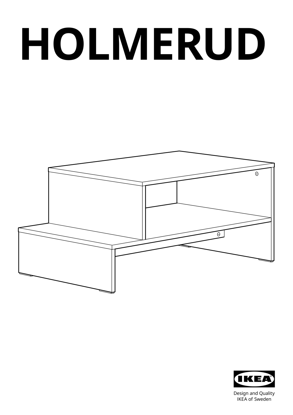 Assembly instructions for IKEA Holmerud coffee table oak effect | Page 1 - IKEA HOLMERUD coffee table 905.407.06