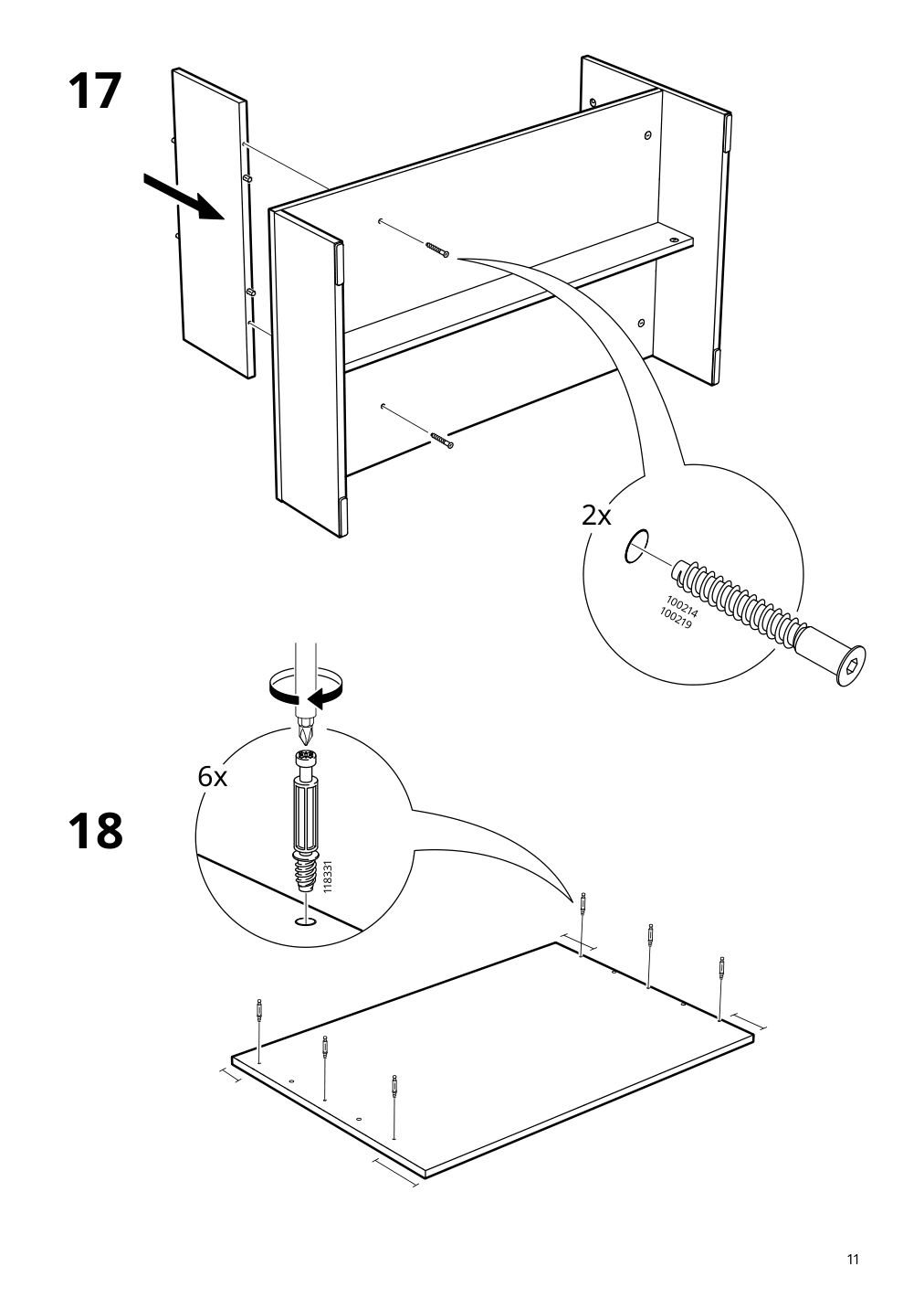 Assembly instructions for IKEA Holmerud coffee table oak effect | Page 11 - IKEA HOLMERUD coffee table 905.407.06