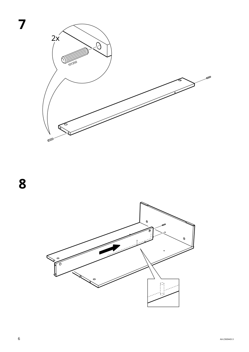 Assembly instructions for IKEA Holmerud coffee table oak effect | Page 6 - IKEA HOLMERUD coffee table 905.407.06