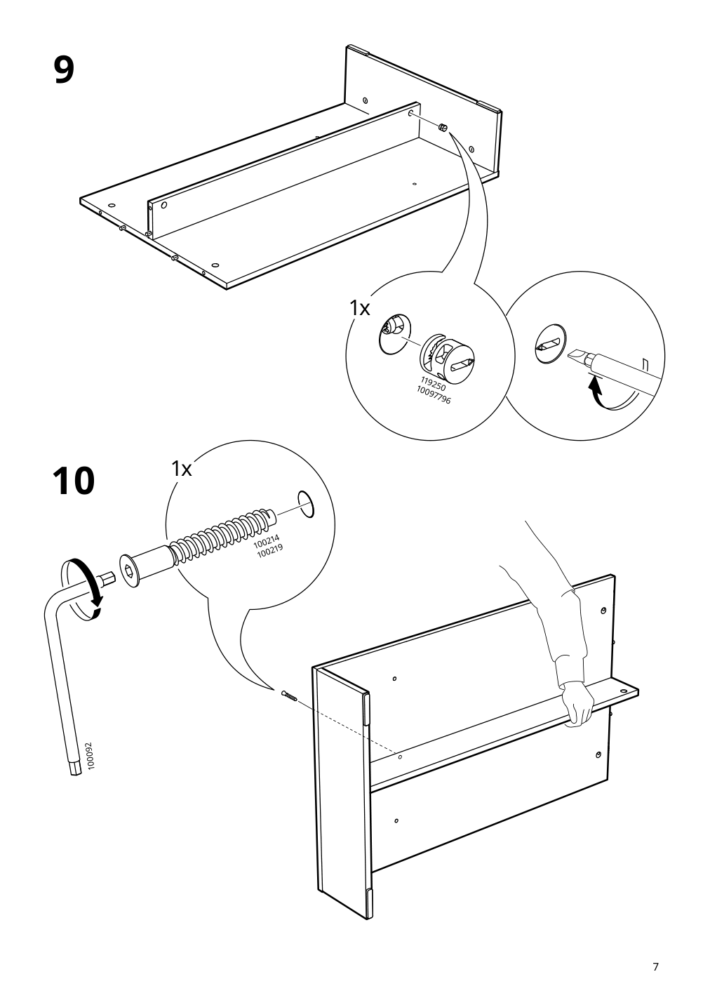 Assembly instructions for IKEA Holmerud coffee table oak effect | Page 7 - IKEA HOLMERUD coffee table 905.407.06