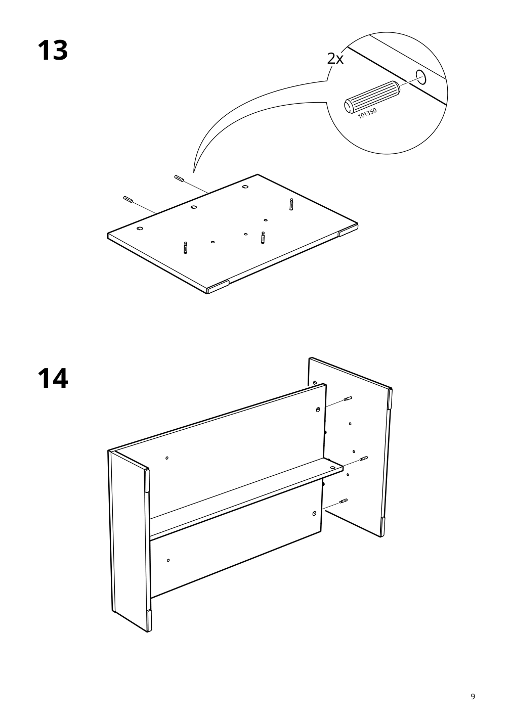 Assembly instructions for IKEA Holmerud coffee table oak effect | Page 9 - IKEA HOLMERUD coffee table 905.407.06