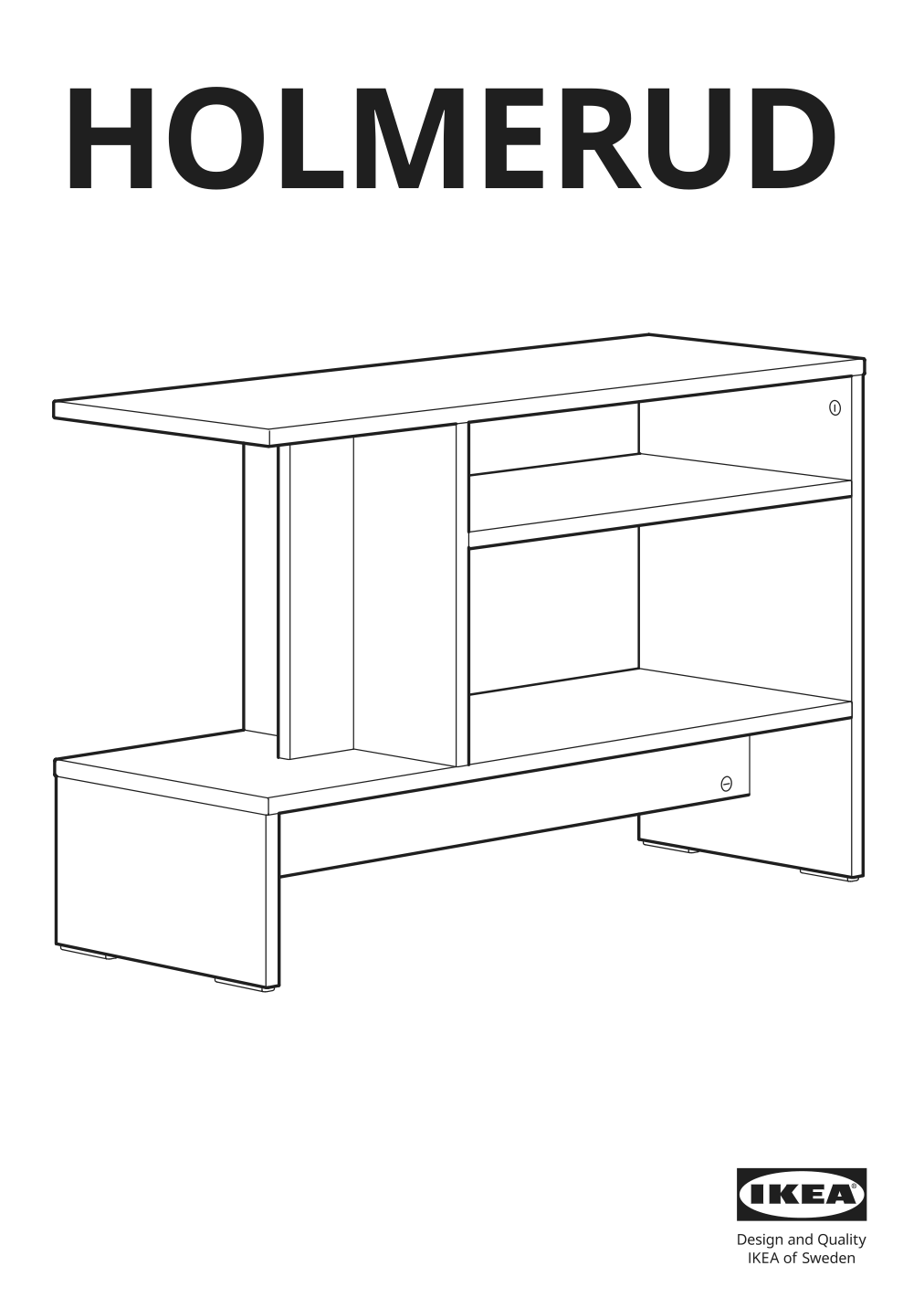 Assembly instructions for IKEA Holmerud side table oak effect | Page 1 - IKEA HOLMERUD side table 405.414.21