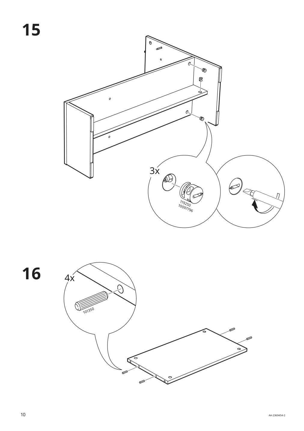 Assembly instructions for IKEA Holmerud side table oak effect | Page 10 - IKEA HOLMERUD side table 405.414.21