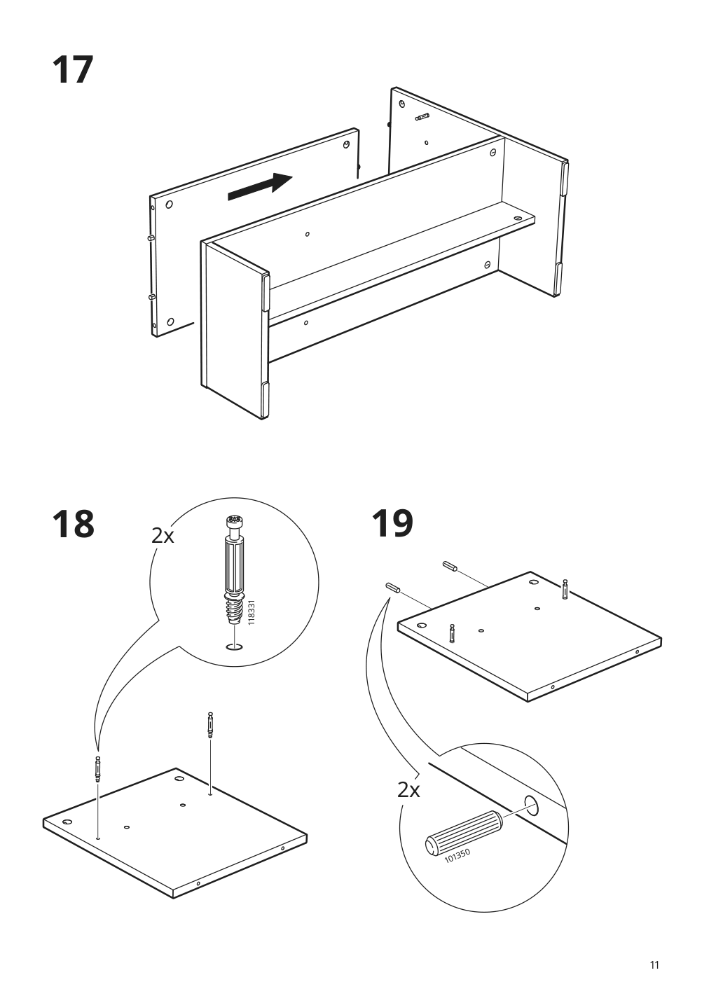 Assembly instructions for IKEA Holmerud side table oak effect | Page 11 - IKEA HOLMERUD side table 405.414.21