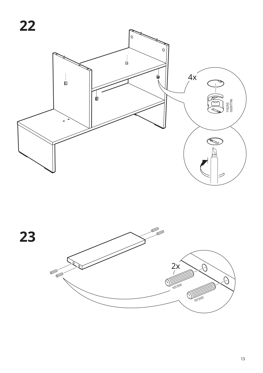 Assembly instructions for IKEA Holmerud side table oak effect | Page 13 - IKEA HOLMERUD side table 405.414.21